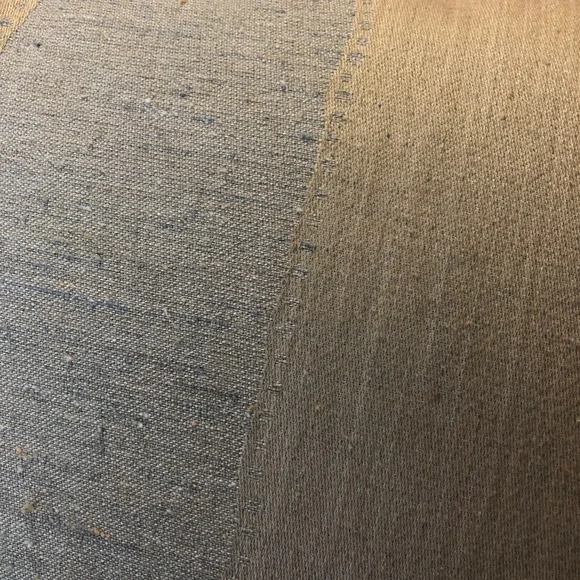 Set of 2 Anichini 100% silk pillows stripe beige grey tan with inserts neutral